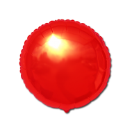 Rund folie ballon Rød 18" (u/helium)